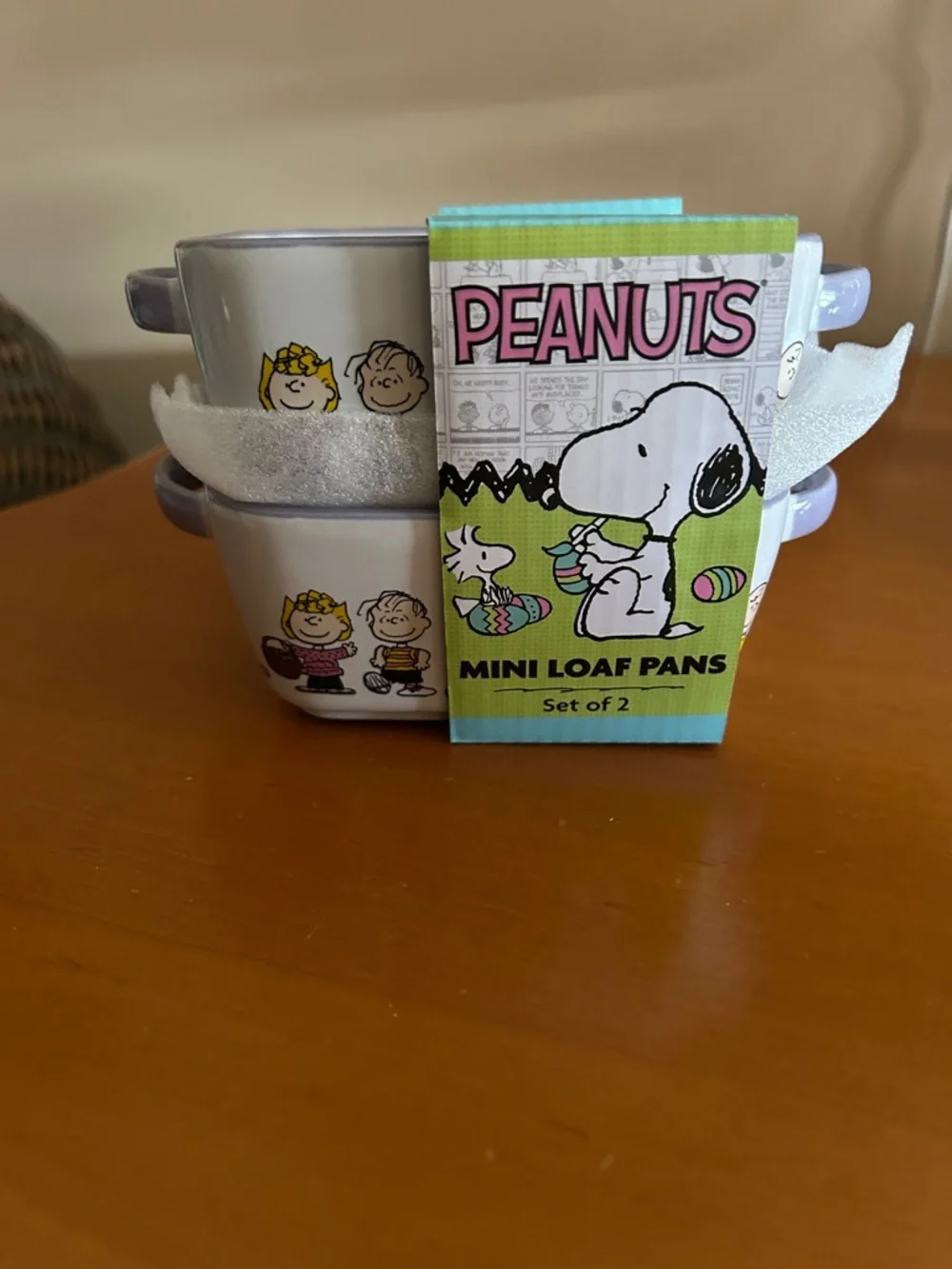 Peanuts Snoopy Mini Loaf Pans Set - White & Lavender
